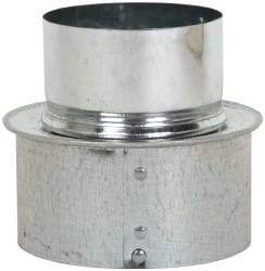 Made in USA - 4" ID Galvanized Duct Shortway Reducer without Crimp - Standard Gage, 35 Piece - Strong Tooling