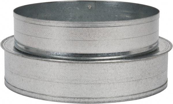 Made in USA - 7" ID Galvanized Duct Shortway Reducer without Crimp - Standard Gage, 12 Piece - Strong Tooling