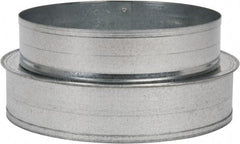 Made in USA - 8" ID Galvanized Duct Shortway Reducer without Crimp - Standard Gage, 24 Piece - Strong Tooling