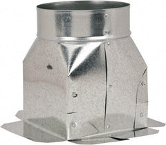 Made in USA - 6" ID Galvanized Duct Top Ceiling Box - 6" Long x 6" Wide, Standard Gage, 25 Piece - Strong Tooling