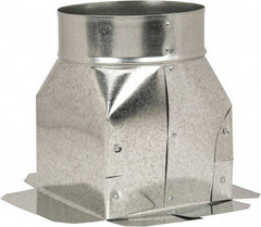 Made in USA - 6" ID Galvanized Duct Top Ceiling Box - 8" Long x 8" Wide, Standard Gage, 20 Piece - Strong Tooling