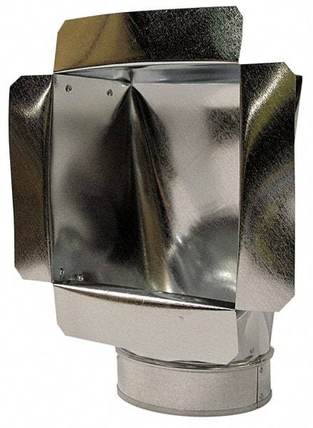 Made in USA - 6" ID Galvanized Duct Side Ceiling Box - 6" Long x 6" Wide, Standard Gage, 20 Piece - Strong Tooling