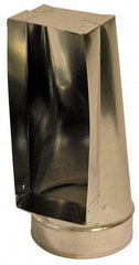 Made in USA - 6" ID Galvanized Duct End Register Boot - 12" Long x 4" Wide, Standard Gage, 25 Piece - Strong Tooling