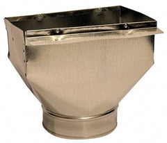 Made in USA - 6" ID Galvanized Duct Register Pan - 10" Long x 6" Wide, Standard Gage, 25 Piece - Strong Tooling