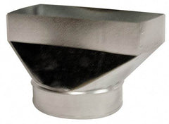 Made in USA - 5" ID Galvanized Duct Straight Register Boot - 10" Long x 2-1/4" Wide, Standard Gage, 25 Piece - Strong Tooling