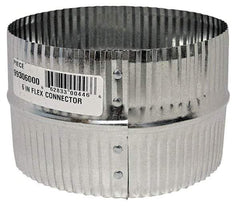 Made in USA - 8" ID Galvanized Duct Flex Connector - Standard Gage, 30 Piece - Strong Tooling