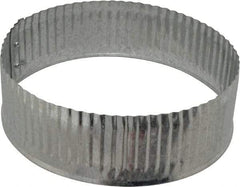 Made in USA - 6" ID Galvanized Duct Flex Connector - Standard Gage, 35 Piece - Strong Tooling