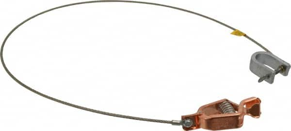 Hubbell Workplace - 19 AWG, 3 Ft., Alligator Clip, C-Clamp, Grounding Cable with Clamps - Noninsulated, Federal Specification A-A-59466-010 - Strong Tooling