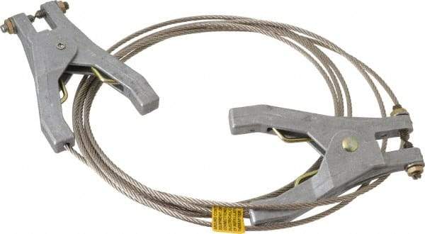 Hubbell Workplace - 19 AWG, 10 Ft., Hand Clamp, Grounding Cable with Clamps - Noninsulated, Includes 2 Hand Clamps - Strong Tooling