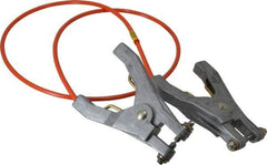 Hubbell Workplace - 19 AWG, 3 Ft., Hand Clamp, Grounding Cable with Clamps - Orange, Includes 2 Hand Clamps - Strong Tooling