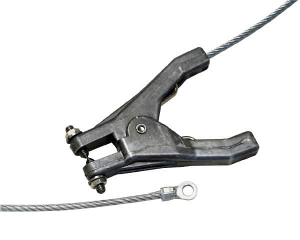 Hubbell Workplace - 19 AWG, 3 Ft., Hand Clamp, Terminal, Grounding Cable with Clamps - Noninsulated - Strong Tooling