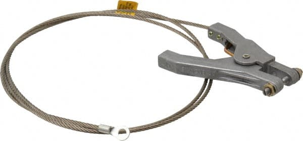 Hubbell Workplace - 19 AWG, 5 Ft., Hand Clamp, Terminal, Grounding Cable with Clamps - Noninsulated - Strong Tooling