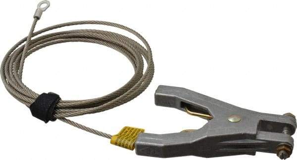 Hubbell Workplace - 19 AWG, 10 Ft., Hand Clamp, Terminal, Grounding Cable with Clamps - Noninsulated - Strong Tooling