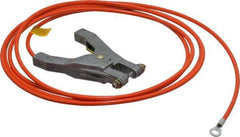 Hubbell Workplace - 19 AWG, 10 Ft., Hand Clamp, Terminal, Grounding Cable with Clamps - Orange - Strong Tooling