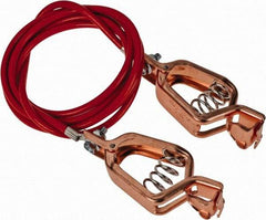 Hubbell Workplace - 19 AWG, 5 Ft., Alligator Clip, Grounding Cable with Clamps - Noninsulated, Includes 2 Alligator Clips, Federal Specification A-A-59466-010 - Strong Tooling