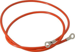 Hubbell Workplace - 19 AWG, 3 Ft., Terminal, Grounding Cable with Clamps - Orange, Includes (2) 1/4 Inch Terminals - Strong Tooling