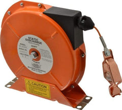 Hubbell Workplace - 1/8 Inch x 50 Ft. Stranded Cable Grounding Reel - Spring Driven Reel - Strong Tooling