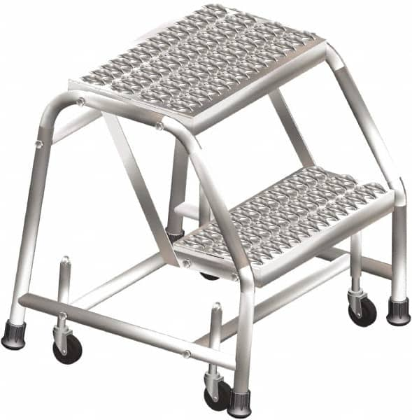 Ballymore - 20" 2 Step Ladder - Rolling Safety Ladder, 300 Lb Capacity, 20" Platform Height, 20" Base Width x 19" Depth, Grip Strut - Strong Tooling