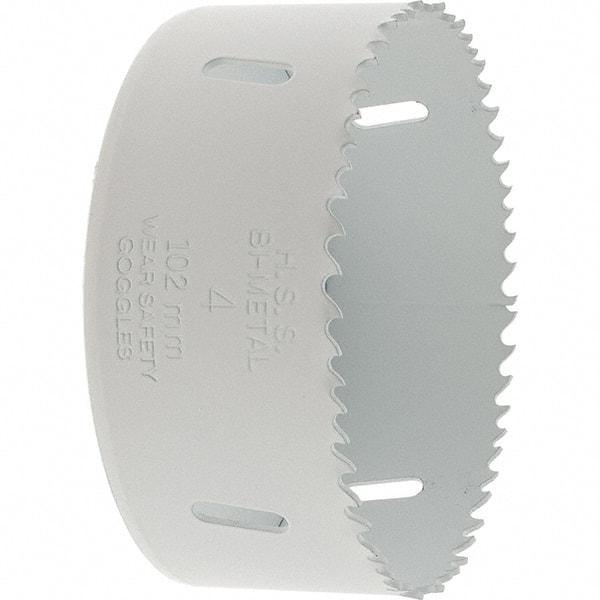 Value Collection - 4" Diam, 1-1/2" Cutting Depth, Hole Saw - Bi-Metal Saw, Toothed Edge - Strong Tooling