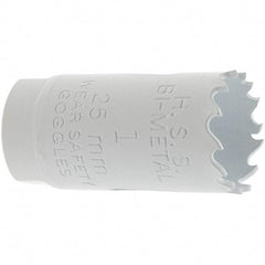 Value Collection - 1" Diam, 1-1/2" Cutting Depth, Hole Saw - Bi-Metal Saw, Toothed Edge - Strong Tooling