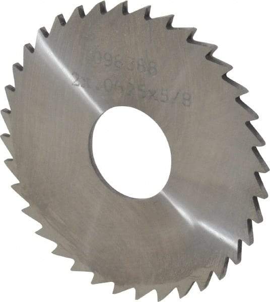 Made in USA - 2" Diam x 1/16" Blade Thickness x 5/8" Arbor Hole Diam, 36 Tooth Slitting and Slotting Saw - Arbor Connection, Uncoated, Solid Carbide, Concave Ground - Strong Tooling