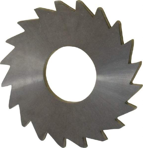 Made in USA - 1" Diam x 1/16" Blade Thickness x 3/8" Arbor Hole Diam, 20 Tooth Slitting and Slotting Saw - Arbor Connection, Right Hand, Uncoated, Solid Carbide, Concave Ground - Strong Tooling