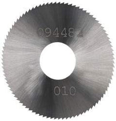 Made in USA - 1-1/4" Diam x 0.0313" Blade Thickness x 3/8" Arbor Hole Diam, 24 Tooth Slitting and Slotting Saw - Arbor Connection, Right Hand, Uncoated, Solid Carbide, Concave Ground - Strong Tooling