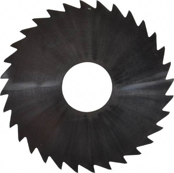 Made in USA - 1-3/4" Diam x 0.0313" Blade Thickness x 1/2" Arbor Hole Diam, 32 Tooth Slitting and Slotting Saw - Arbor Connection, Uncoated, Solid Carbide, Concave Ground - Strong Tooling