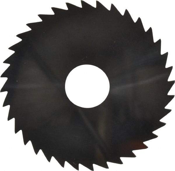 Made in USA - 2" Diam x 0.0313" Blade Thickness x 1/2" Arbor Hole Diam, 36 Tooth Slitting and Slotting Saw - Arbor Connection, Uncoated, Solid Carbide, Concave Ground - Strong Tooling