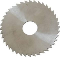 Made in USA - 2" Diam x 1/16" Blade Thickness x 1/2" Arbor Hole Diam, 40 Tooth Slitting and Slotting Saw - Arbor Connection, Right Hand, Uncoated, Solid Carbide, 5° Rake, Concave Ground - Strong Tooling