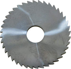 Made in USA - 2" Diam x 1/8" Blade Thickness x 1/2" Arbor Hole Diam, 40 Tooth Slitting and Slotting Saw - Arbor Connection, Right Hand, Uncoated, Solid Carbide, 5° Rake, Concave Ground - Strong Tooling