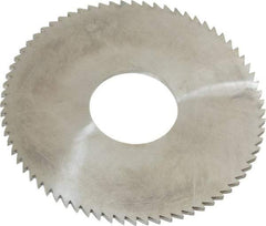 Made in USA - 3" Diam x 0.0781" Blade Thickness x 1" Arbor Hole Diam, 72 Tooth Slitting and Slotting Saw - Arbor Connection, Right Hand, Uncoated, Solid Carbide, 5° Rake, Concave Ground - Strong Tooling