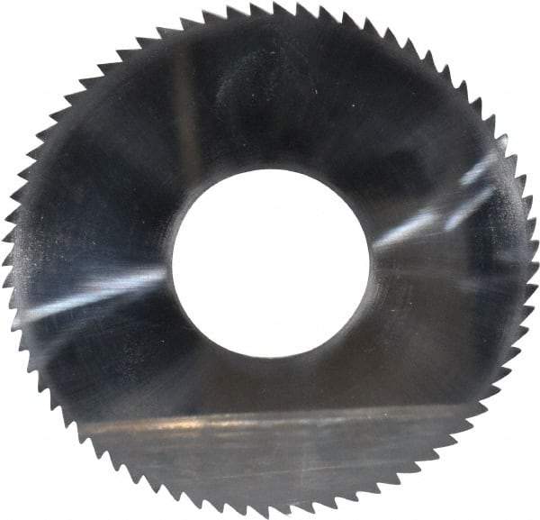 Made in USA - 2-3/4" Diam x 0.0313" Blade Thickness x 1" Arbor Hole Diam, 72 Tooth Slitting and Slotting Saw - Arbor Connection, Uncoated, Solid Carbide, Concave Ground - Strong Tooling