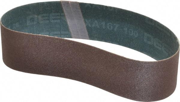 Made in USA - 2" Wide x 18-15/16" OAL, 100 Grit, Aluminum Oxide Abrasive Belt - Aluminum Oxide, Fine, Coated - Strong Tooling