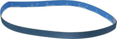 Norton - 1-1/2" Wide x 60" OAL, 80 Grit, Zirconia Alumina Abrasive Belt - Zirconia Alumina, Medium, Coated, X Weighted Cloth Backing, Series R823 - Strong Tooling