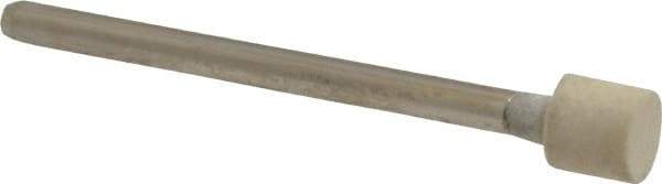 Value Collection - 1/4" Diam, 1/8" Shank Diam, Cylinder Shaped Mounted Bob - Hard Density, 1/4" Head Length, Wool Felt - Strong Tooling