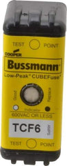 Cooper Bussmann - 300 VDC, 600 VAC, 6 Amp, Time Delay General Purpose Fuse - Plug-in Mount, 2-7/64" OAL, 100 at DC, 200 (CSA RMS), 300 (UL RMS) kA Rating - Strong Tooling