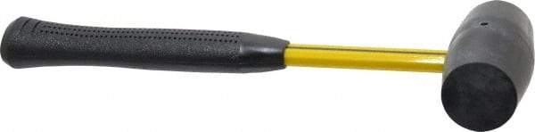 NUPLA - 1 Lb Head Rubber Mallet - 12-1/2" OAL, 12-1/4" Long Fiberglass Handle - Strong Tooling