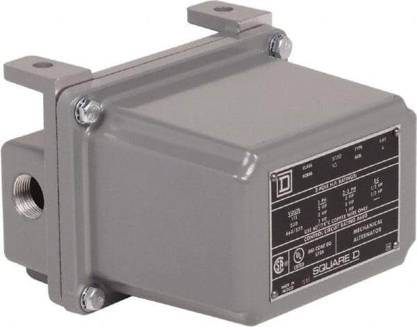 Square D - 4 NEMA Rated, DPST-DB, Float Switch Pressure and Level Switch - 575 VAC, Line-Load-Load-Line Terminal - Strong Tooling