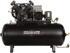 Campbell Hausfeld - 10 hp, 120 Gal Stationary Electric Horizontal Screw Air Compressor - Three Phase, 175 Max psi, 34.1 CFM, 208-230/460 Volt - Strong Tooling