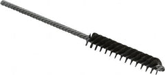 Made in USA - 5/16" Diam Helical Steel Tube Brush - Double Spiral, 0.005" Filament Diam, 1-1/2" Brush Length, 4" OAL, 1/8" Diam Galvanized Steel Shank - Strong Tooling