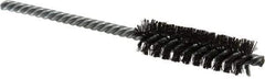 Made in USA - 5/8" Diam Helical Steel Tube Brush - Double Spiral, 0.005" Filament Diam, 2" Brush Length, 5" OAL, 0.208" Diam Galvanized Steel Shank - Strong Tooling