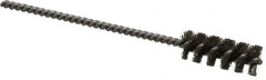 Made in USA - 3/8" Diam Helical Stainless Steel Tube Brush - Single Spiral, 0.004" Filament Diam, 1" Brush Length, 3-1/2" OAL, 0.11" Diam Stainless Steel Shank - Strong Tooling