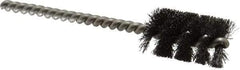 Made in USA - 5/8" Diam Helical Steel Tube Brush - 0.005" Filament Diam, 1" Brush Length, 3-1/2" OAL, 0.162" Diam Stainless Steel Shank - Strong Tooling