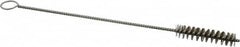 PRO-SOURCE - 2" Long x 7/16" Diam Stainless Steel Twisted Wire Bristle Brush - Single Spiral, 8" OAL, 0.006" Wire Diam, 0.11" Shank Diam - Strong Tooling