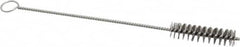 PRO-SOURCE - 2" Long x 1/2" Diam Stainless Steel Twisted Wire Bristle Brush - Single Spiral, 8" OAL, 0.006" Wire Diam, 0.11" Shank Diam - Strong Tooling