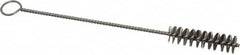 PRO-SOURCE - 2-1/2" Long x 5/8" Diam Stainless Steel Twisted Wire Bristle Brush - Single Spiral, 9" OAL, 0.008" Wire Diam, 0.142" Shank Diam - Strong Tooling