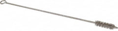 Made in USA - 2-1/2" Long x 3/4" Diam Stainless Steel Twisted Wire Bristle Brush - Double Spiral, 18" OAL, 0.006" Wire Diam, 0.162" Shank Diam - Strong Tooling