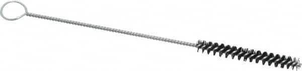 PRO-SOURCE - 2" Long x 1/4" Diam Nylon Bristle Brush - Single Spiral, 6-1/4" OAL, 0.008" Filament Diam, 0.085" Shank Diam - Strong Tooling