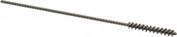 Made in USA - 5/32" Diam Helical Stainless Steel Tube Brush - Single Spiral, 0.003" Filament Diam, 1" Brush Length, 4" OAL, 0.073" Diam Stainless Steel Shank - Strong Tooling